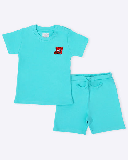 RED PANDA - Organic Baby T-shirt & Shorts Co-ord Sets