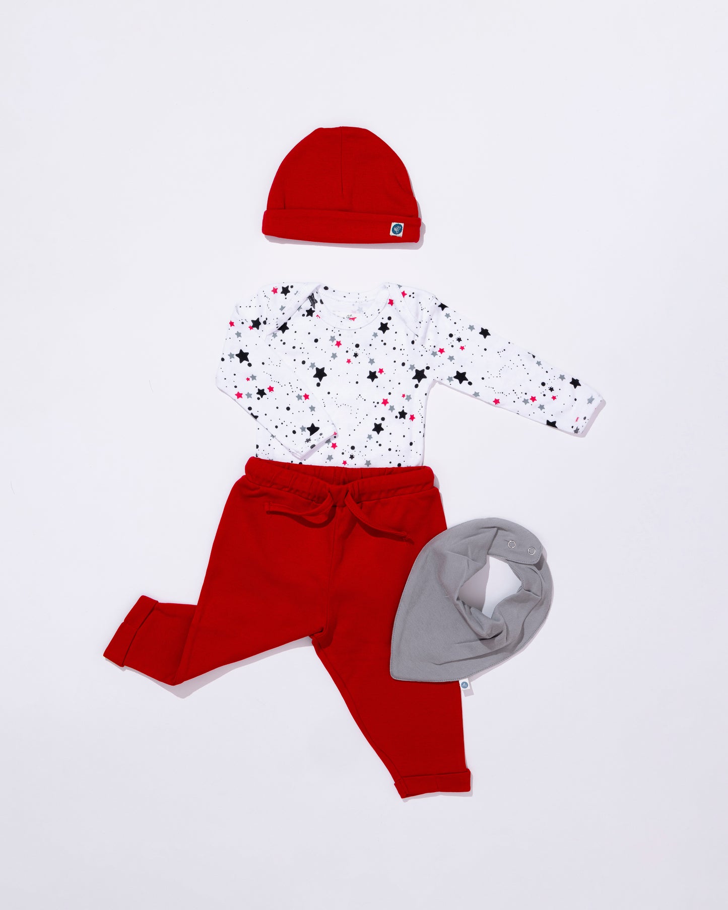 STARS - Full Sleeve - Organic Baby Romper - Set of 3