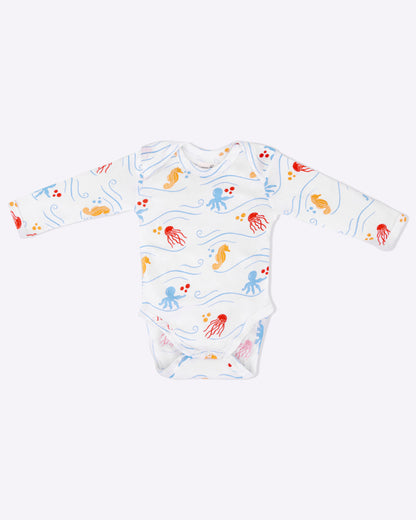 SEA WORLD - Full Sleeve - Organic Baby Romper - Set of 3