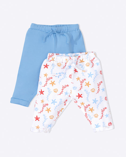 SEA WORLD - Organic Cotton Baby Pants - Set of 2