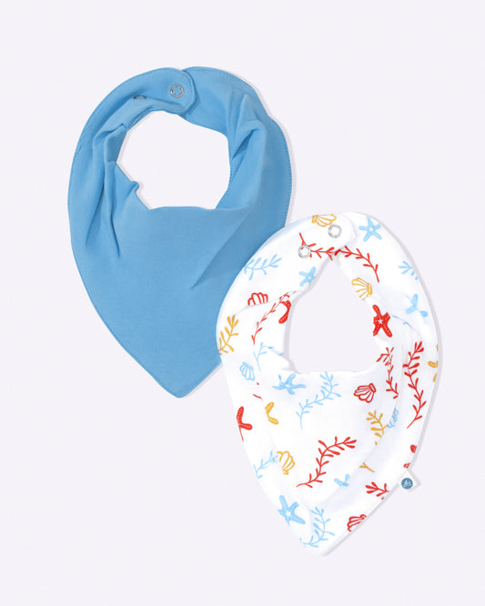 SEA WORLD - Organic Baby Cotton Bibs - Set of 2