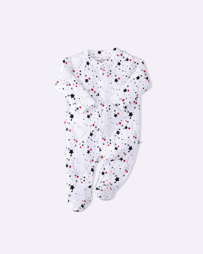 STARS - Full Pyjama Organic Baby Romper