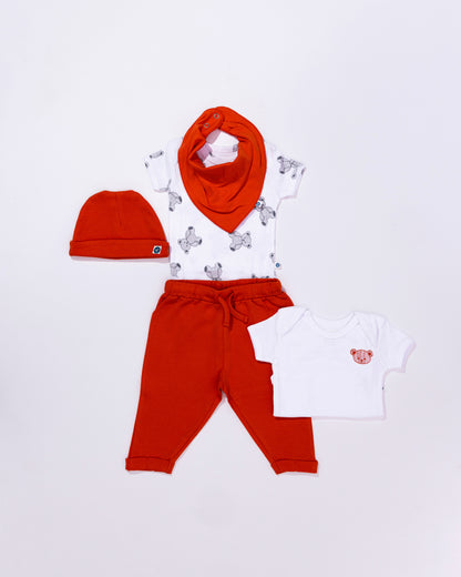 TEDDY - Half Sleeve - Organic Baby Romper - Set of 3