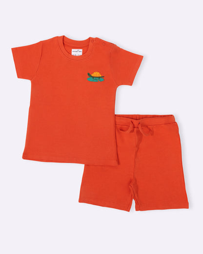 TORTOISE - Organic Baby T-shirt & Shorts Co-ord Sets