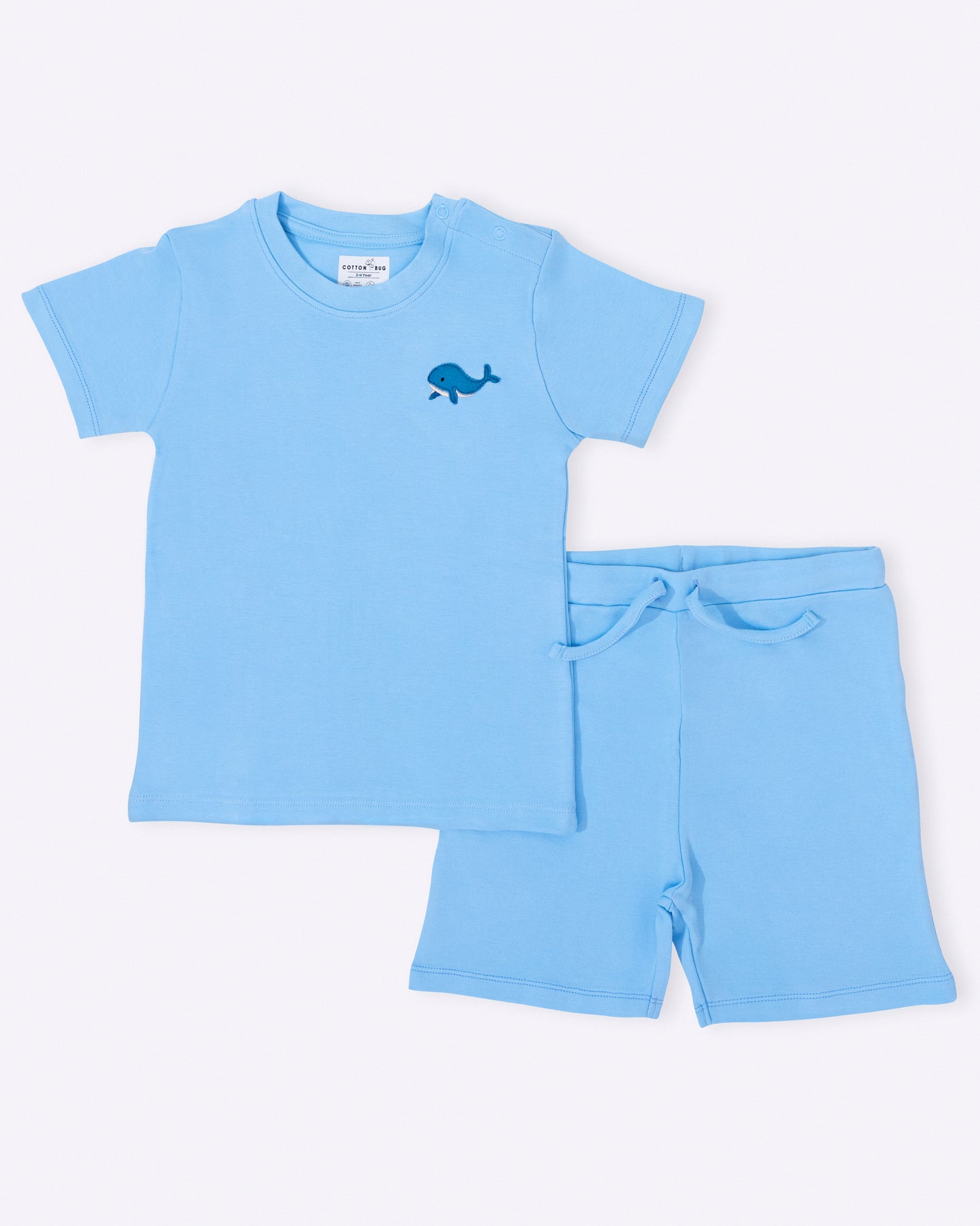 WHALE - Organic Baby T-shirt & Shorts Co-ord Sets