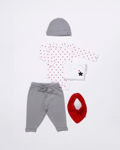 STARS - Full Sleeve - Organic Baby Romper - Set of 3