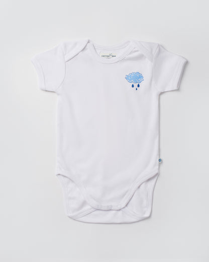 CLOUDS - Half sleeve - Organic Baby Romper - Set of 3