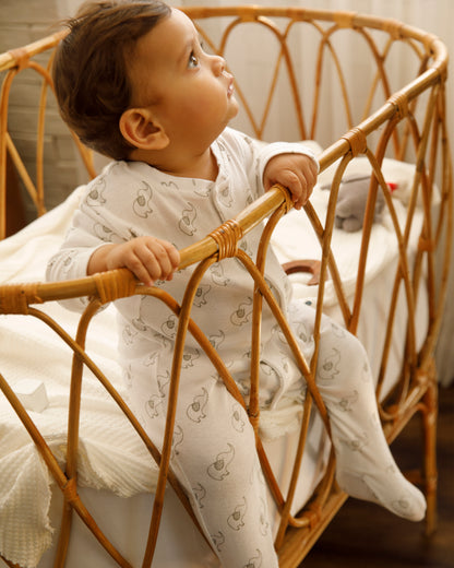 ELEPHANT - Full Pyjama Organic Baby Romper
