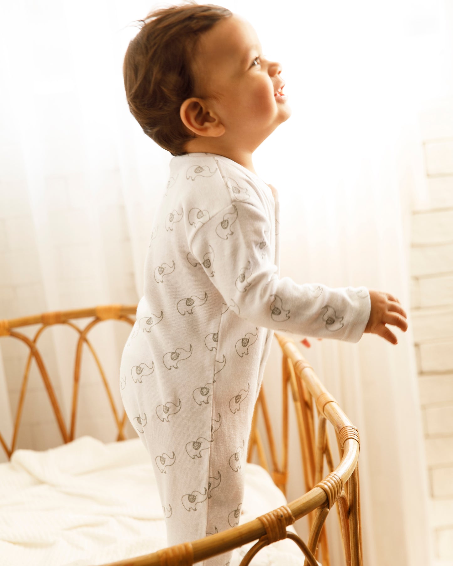 ELEPHANT - Full Pyjama Organic Baby Romper