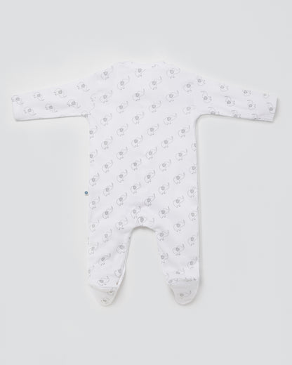 ELEPHANT - Full Pyjama Organic Baby Romper