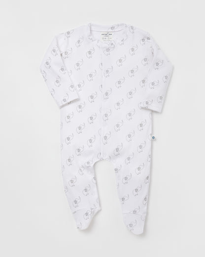 ELEPHANT - Full Pyjama Organic Baby Romper