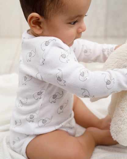 ELEPHANT - Full sleeve - Organic Baby Romper - Set of 3