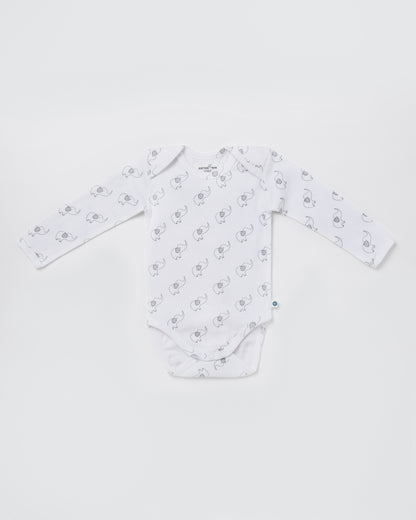 ELEPHANT - Full sleeve - Organic Baby Romper - Set of 3