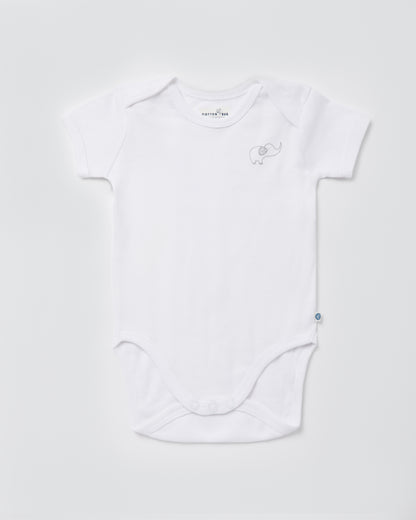 ELEPHANT - Half sleeve - Organic Baby Romper - Set of 3