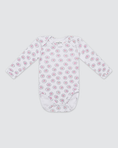 HEARTS - Full sleeve - Organic Baby Romper - Set of 3