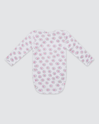 HEARTS - Full sleeve - Organic Baby Romper - Set of 3