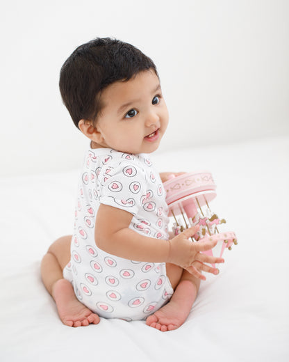 HEARTS - Half sleeves - Organic Baby Romper - Set of 3