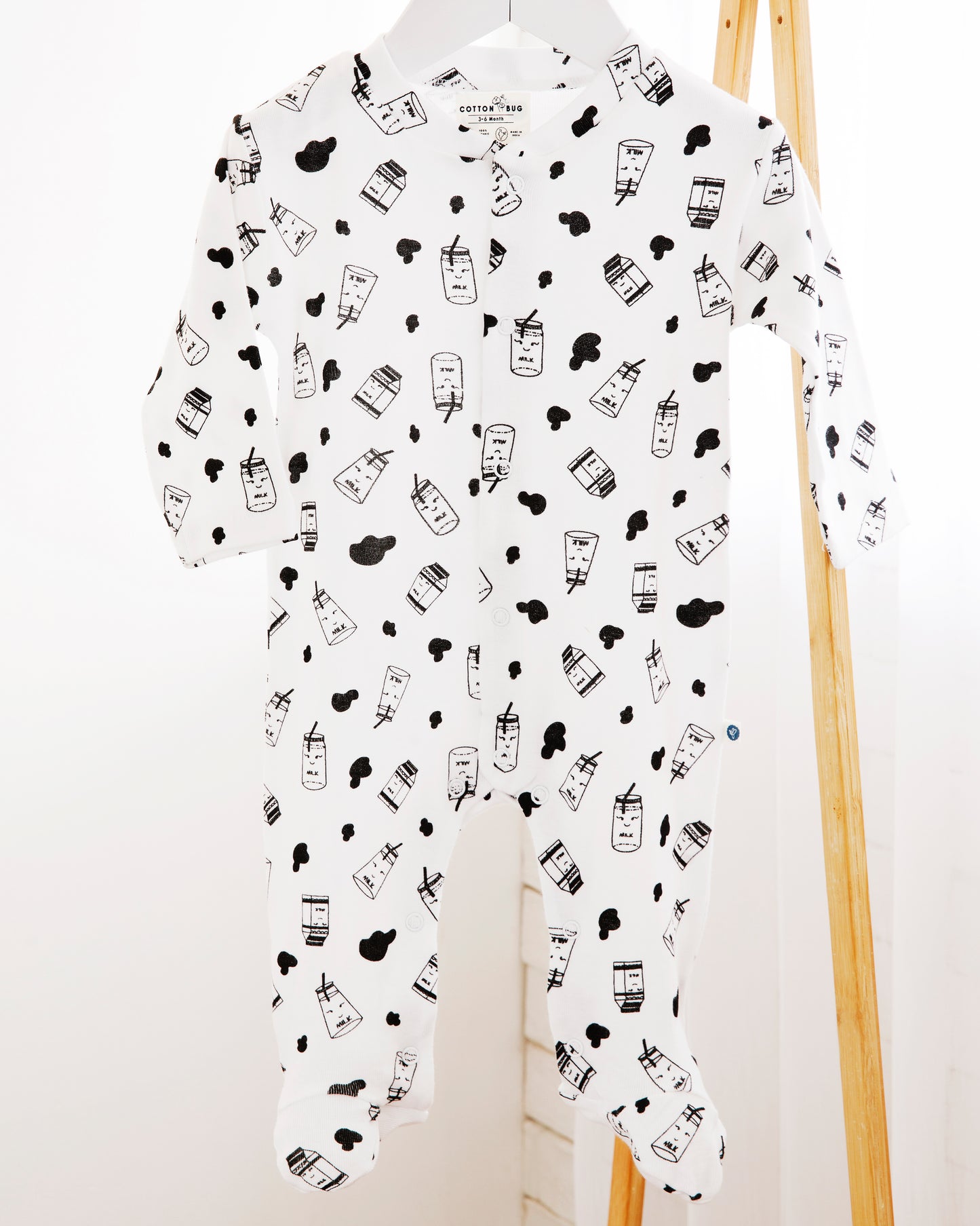 MILK - Full Pyjama Organic Baby Romper