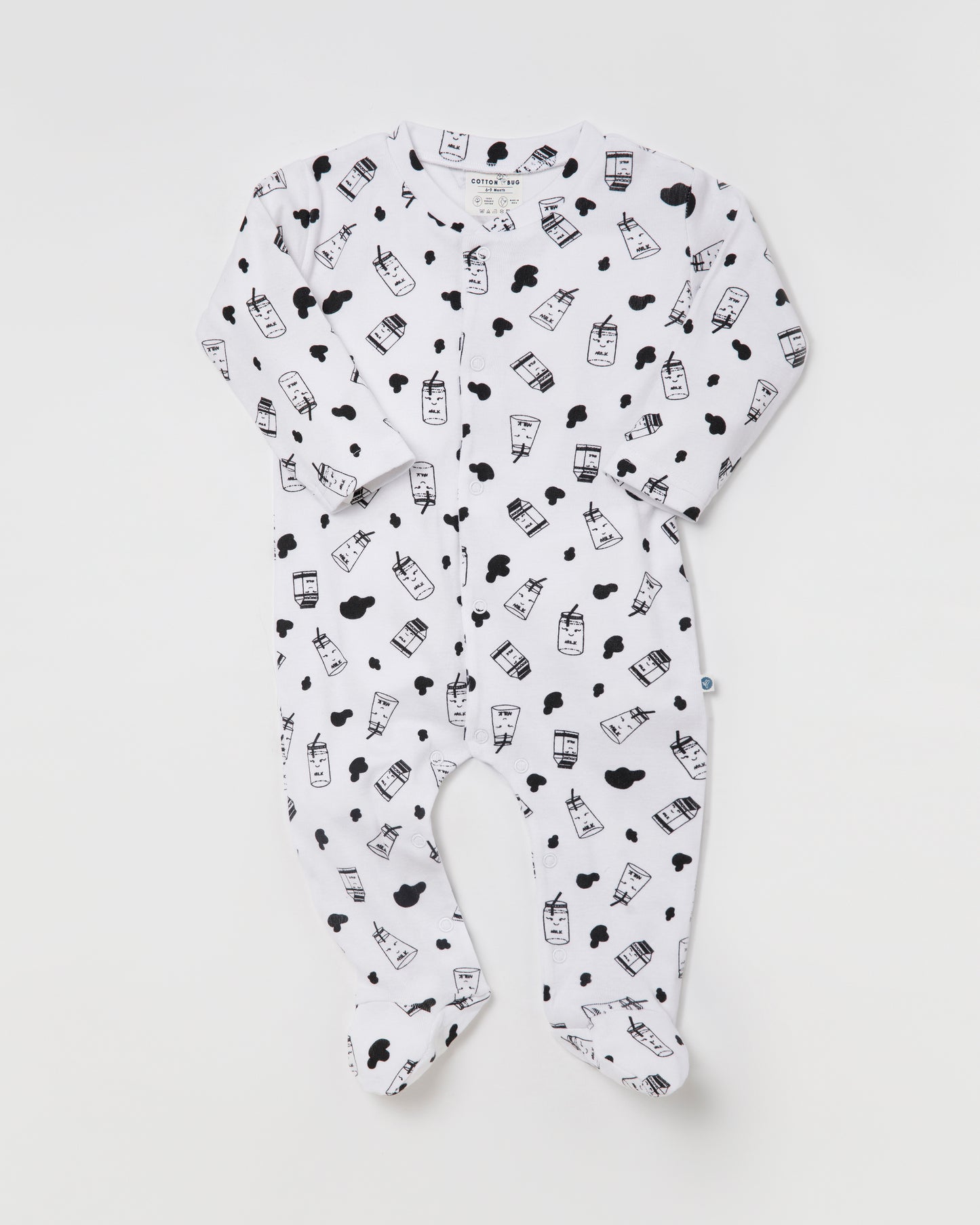MILK - Full Pyjama Organic Baby Romper