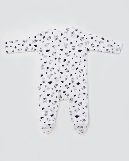 MILK - Full Pyjama Organic Baby Romper