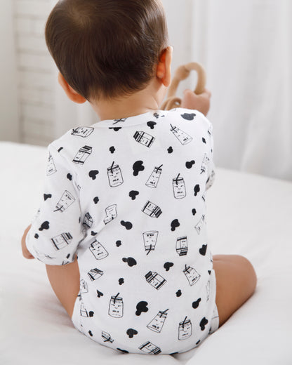 MILK - Full sleeve - Organic Baby Romper - Set of 3