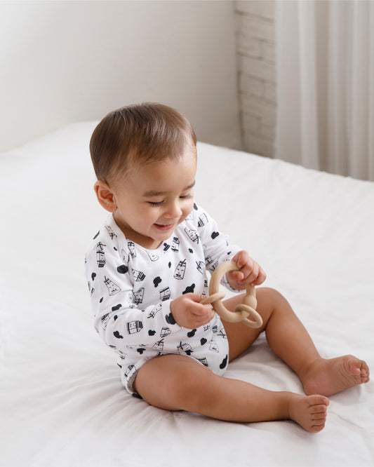 MILK - Full sleeve - Organic Baby Romper - Set of 3