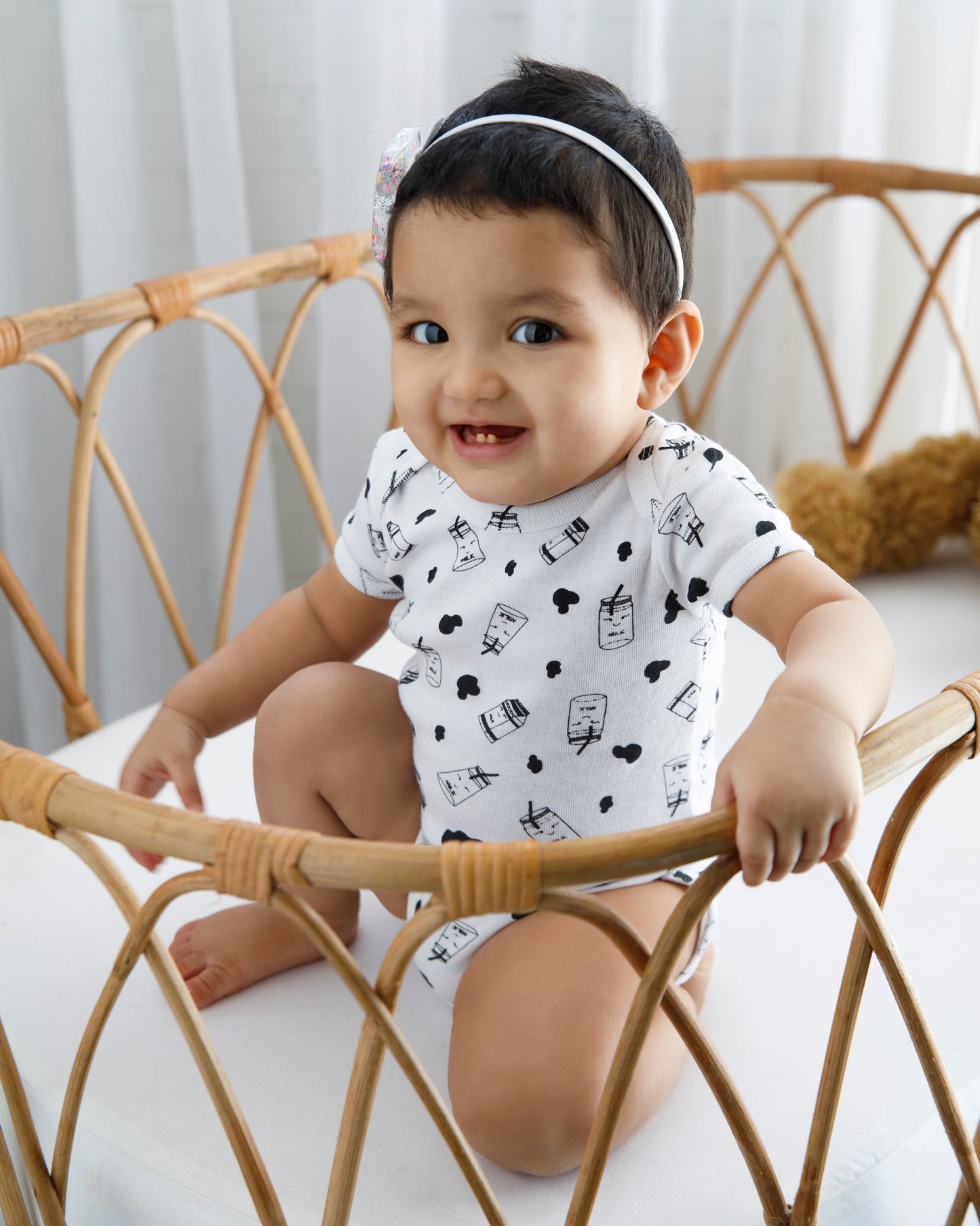 MILK - Half Sleeve - Organic Baby Romper - Set of 3