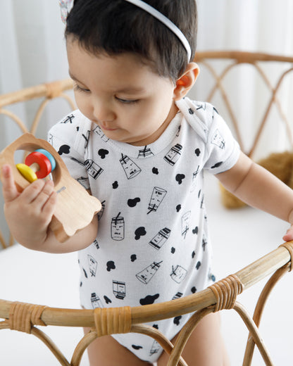 MILK - Half Sleeve - Organic Baby Romper - Set of 3