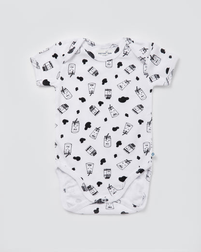 MILK - Half Sleeve - Organic Baby Romper - Set of 3