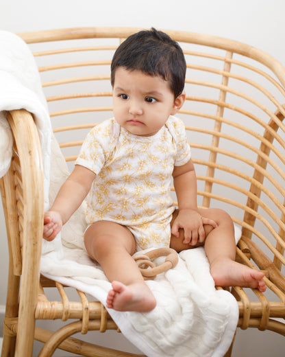 OLIVE - Half Sleeve - Organic Baby Romper - Set of 3