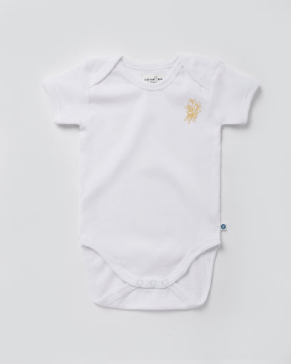 OLIVE - Half Sleeve - Organic Baby Romper - Set of 3