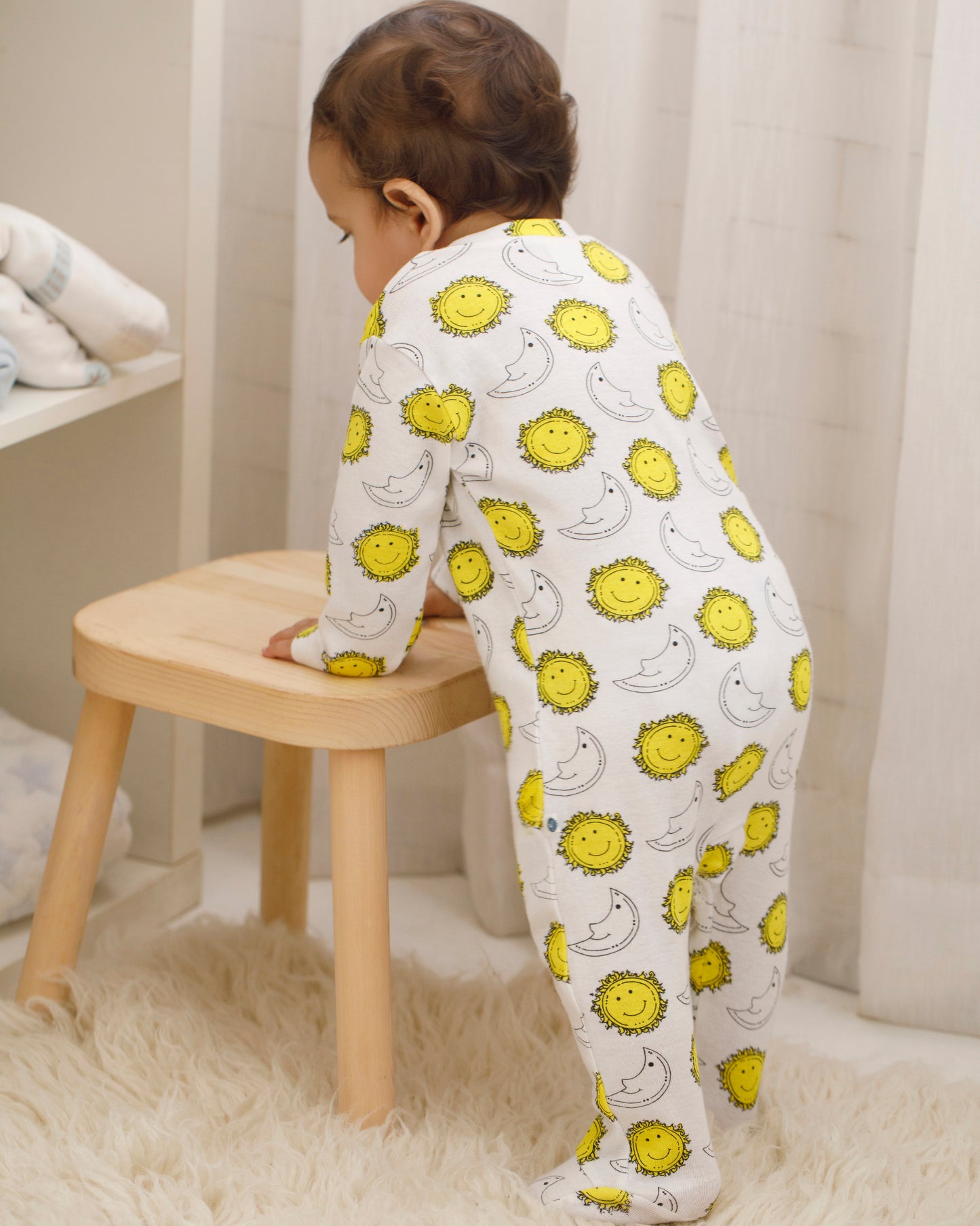 SUN & MOON - Full Pyjama Organic Baby Romper