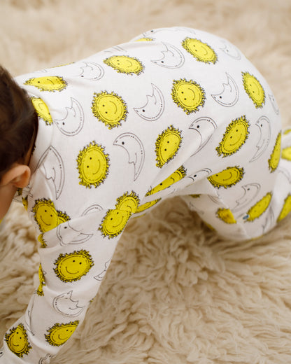 SUN & MOON - Full Pyjama Organic Baby Romper
