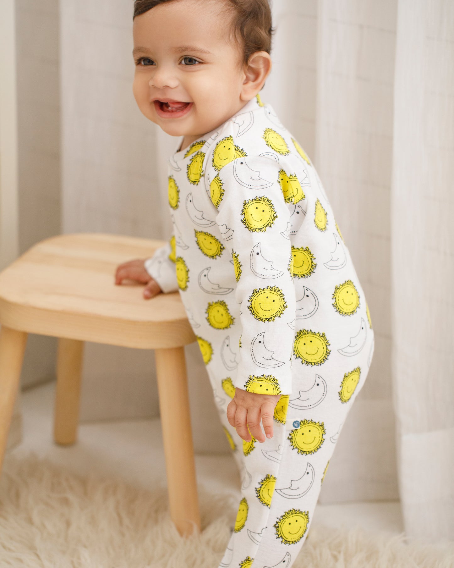 SUN & MOON - Full Pyjama Organic Baby Romper