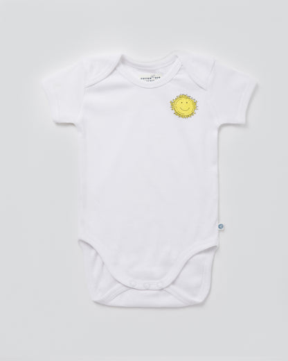 SUN & MOON - Half Sleeves - Organic Baby Romper - Set of 3